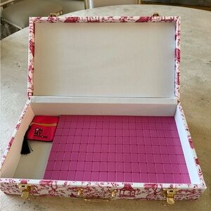 Southern Living Pink and White Mahjong Set